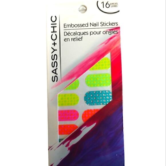 Sassy + Chic Nail Stickers with Zipper Bag NWOT - Picture 5 of 8
